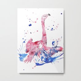 Abstract Flamingo Metal Print | Flamingos, Pinkbird, Painting, Abstractflamingo, Pink, Watercolor, Watercolourflamingo, Abstractbird, Flamingolover, Water 