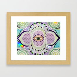 geometric eye Framed Art Print