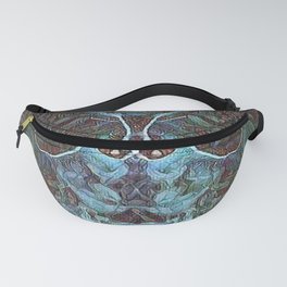 Two Headed Wolf Stained Glass Multicolor Fanny Pack