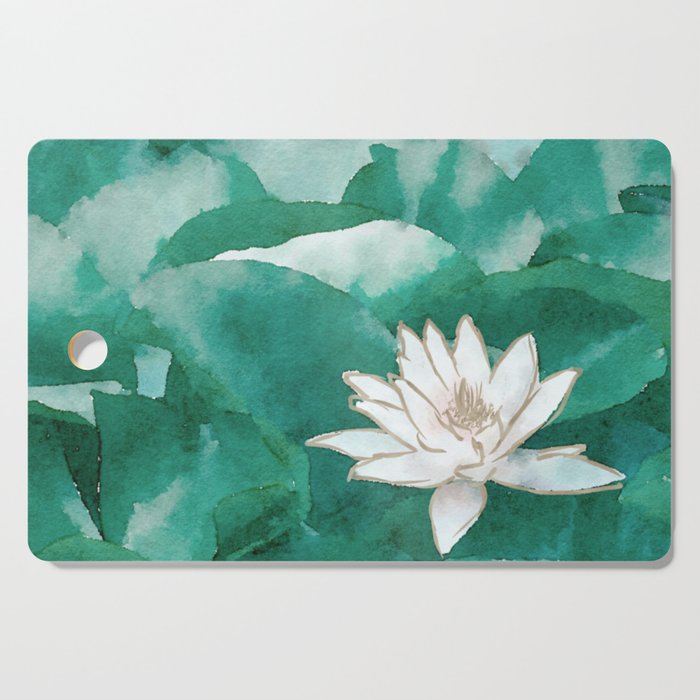 water lily Cutting Board
