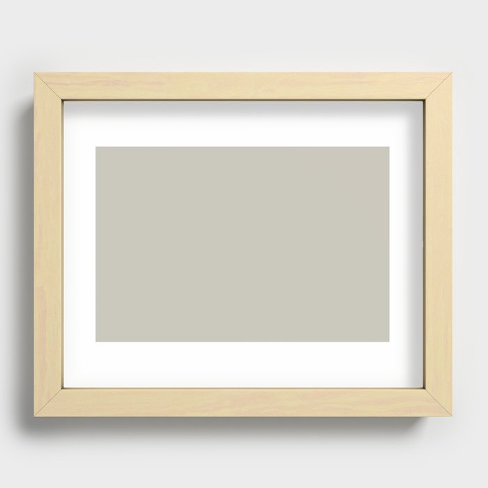 Light Ashen Gray - Grey Solid Color Pairs Rabbit's Ear PPG0999-2 Recessed Framed Print