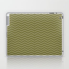 olive green zig zag pattern Laptop Skin