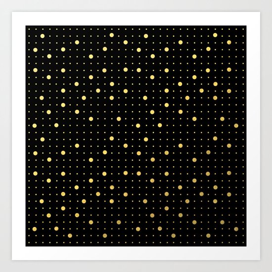 Pin Points Gold Art Print