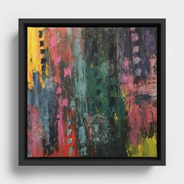 bliss, abstract painting Framed Canvas