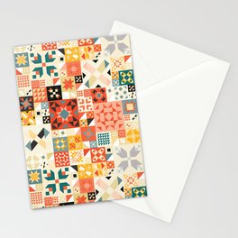 Modern Quilt Pattern Stationery Cards