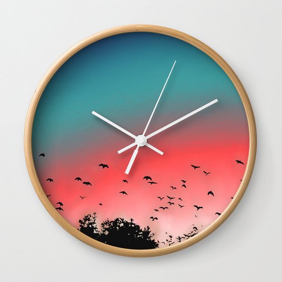 Birds Flying High Wall Clock
