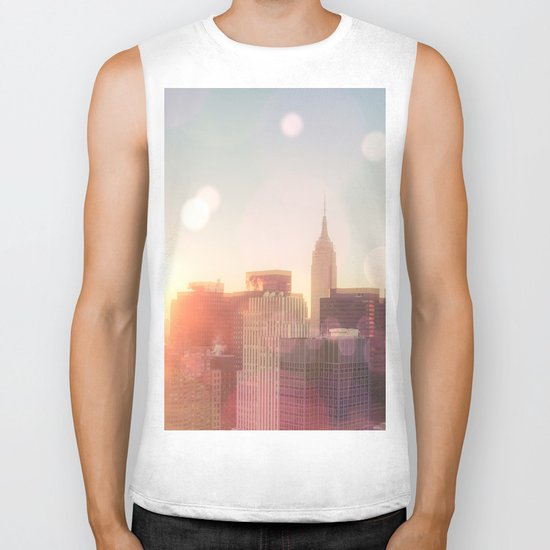 New York City Skyline Love Biker Tank