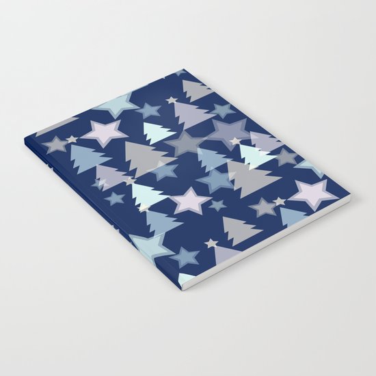 Christmas Landscape blue Notebook