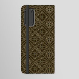 Art Deco Circle Pattern In Teal and Dark Green Android Wallet Case