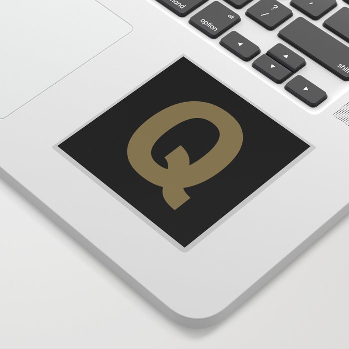 Letter Q (Sand & Black) Sticker