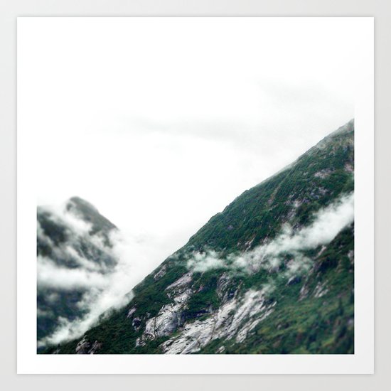 Fog on the Green Mountain Art Print