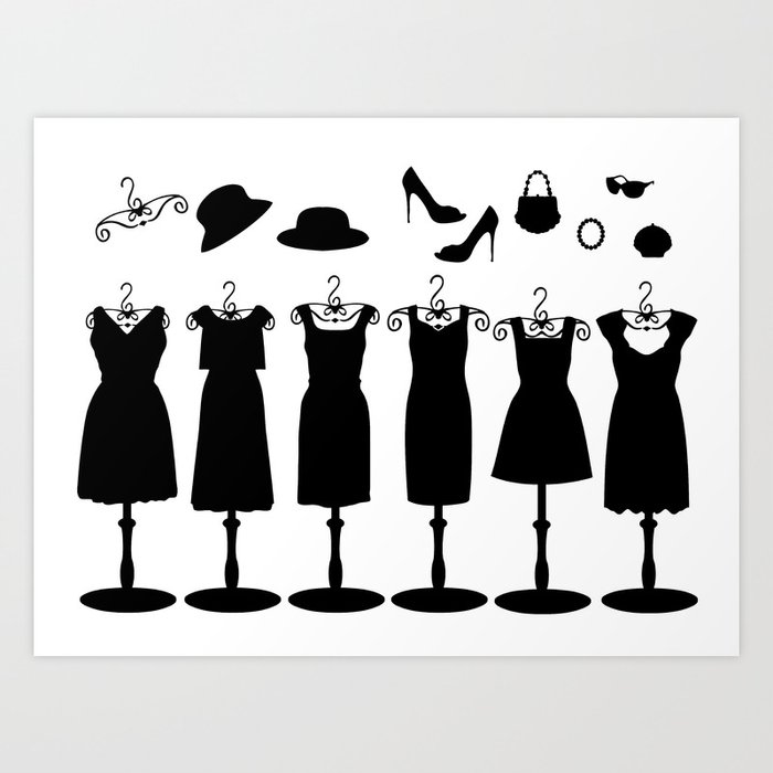 Little Black Dress Art Print