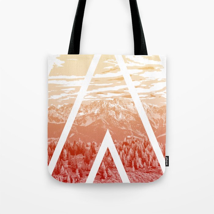 Red Mountains Tote Bag