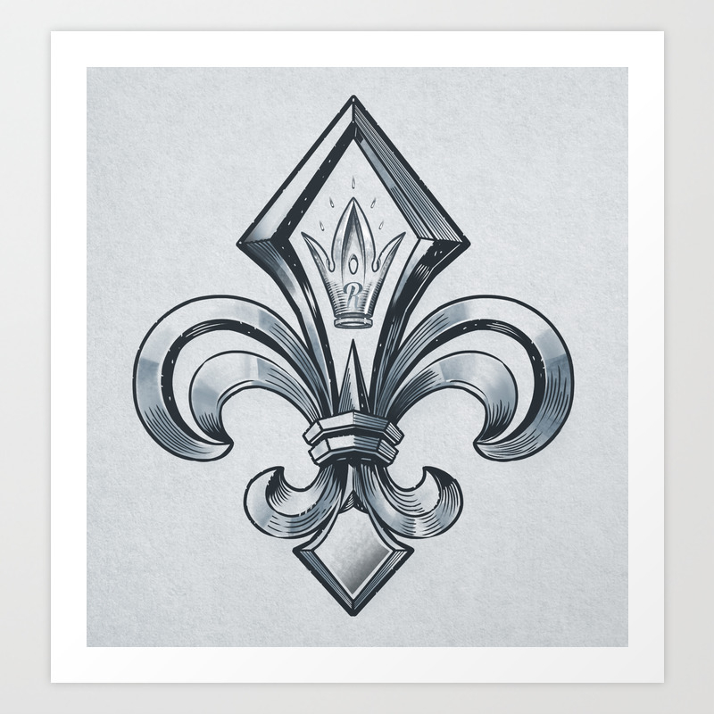 Royal Fleur De Lys Art Print By Pakowacz Society6