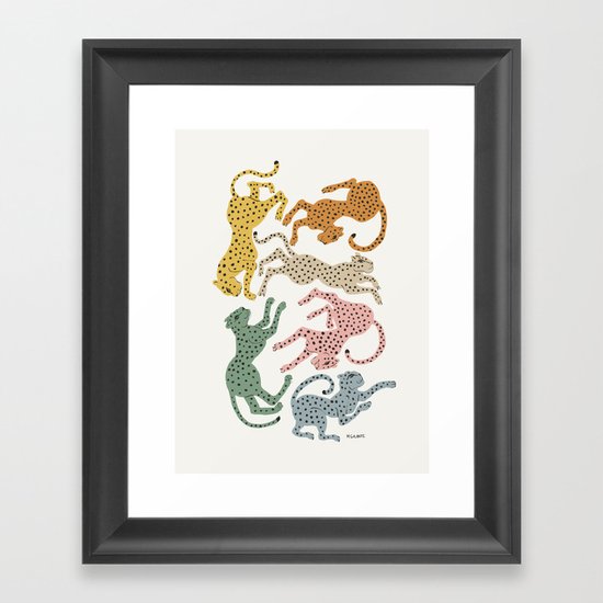 Rainbow Cheetah Framed Art Print by Megan Galante Society6
