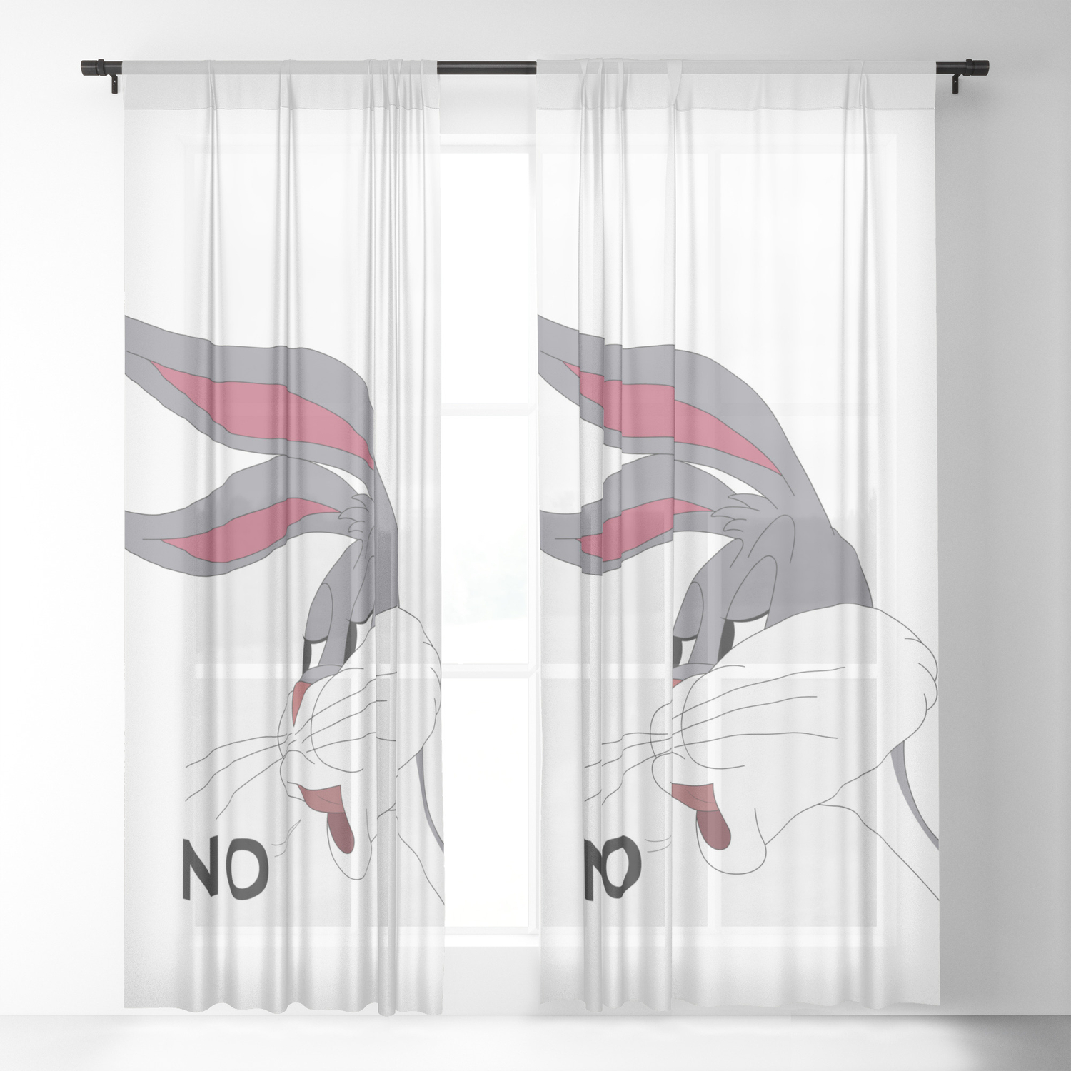 Bugs Bunny Meme No Sheer Curtain By Fantasylife Society6