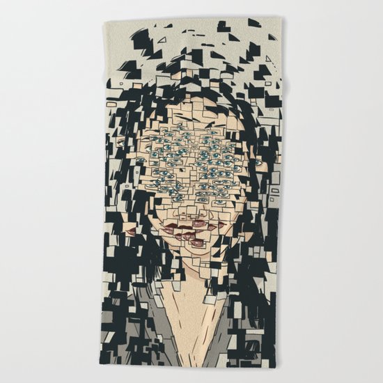 Fragmented Beach Towel