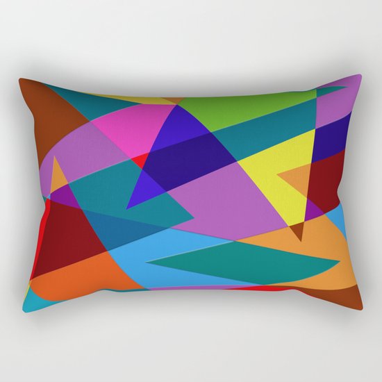 Abstract #342 Shapes & Colors Rectangular Pillow