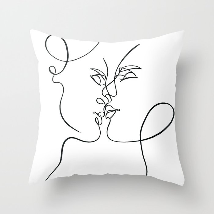 Love is Love Line Art Throw Pillow