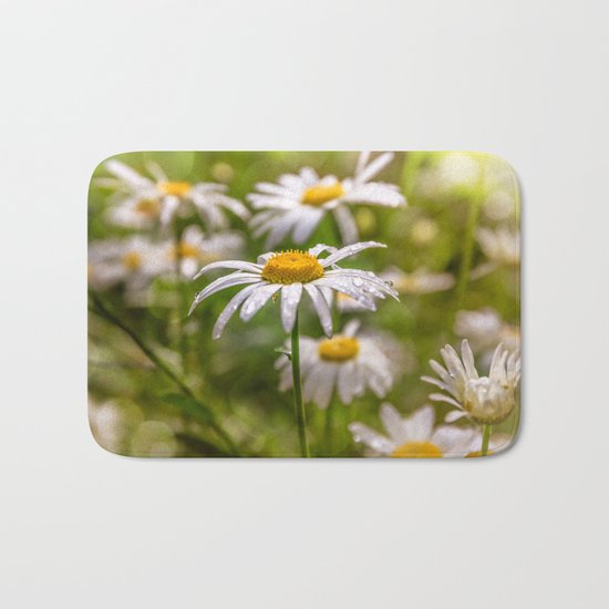 Daisy & raindrops Bath Mat