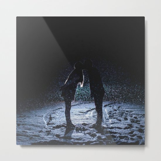 Valentine's Day Love Kiss ( Couple Valentine Gift / Girlfriend Gifts ) Metal Print