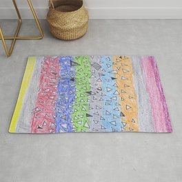 Colored Triangles Rug