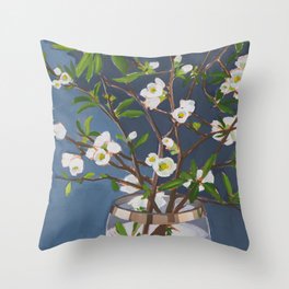 Flowering Quince Throw Pillow