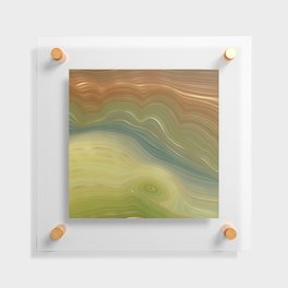 Gold Abstract Agate 5 Floating Acrylic Print
