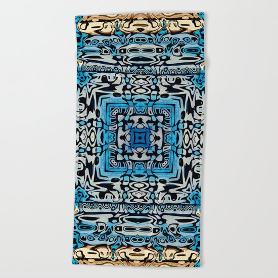 Tribal Hieroglyphics Beach Towel