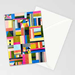 Abstract Village Stationery Card