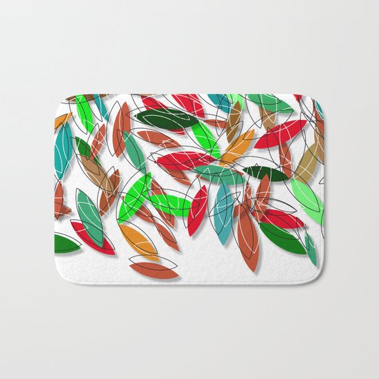 colored leaves Bath Mat