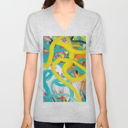 Abstract expressionist Art. Abstract Painting 21. V Neck T Shirt