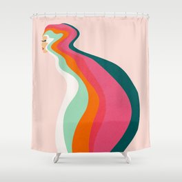 Abstraction_MY_LADY_SEXY_RAINBOW_SMOOTH_POP_ART_0302A Shower Curtain