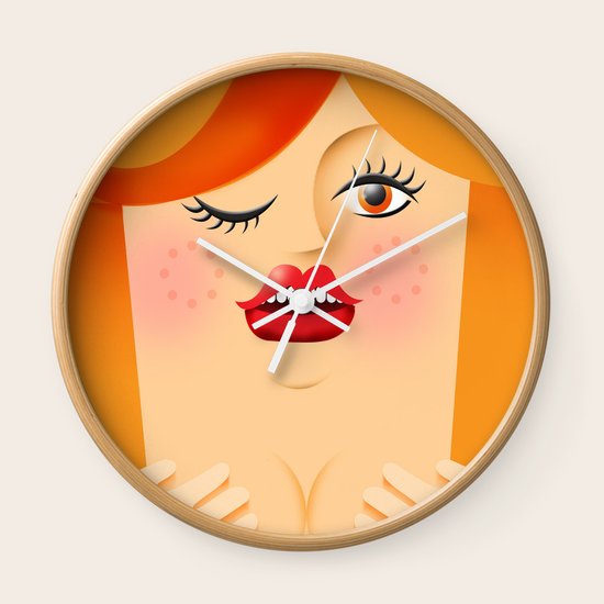 Lola Red Wall Clock