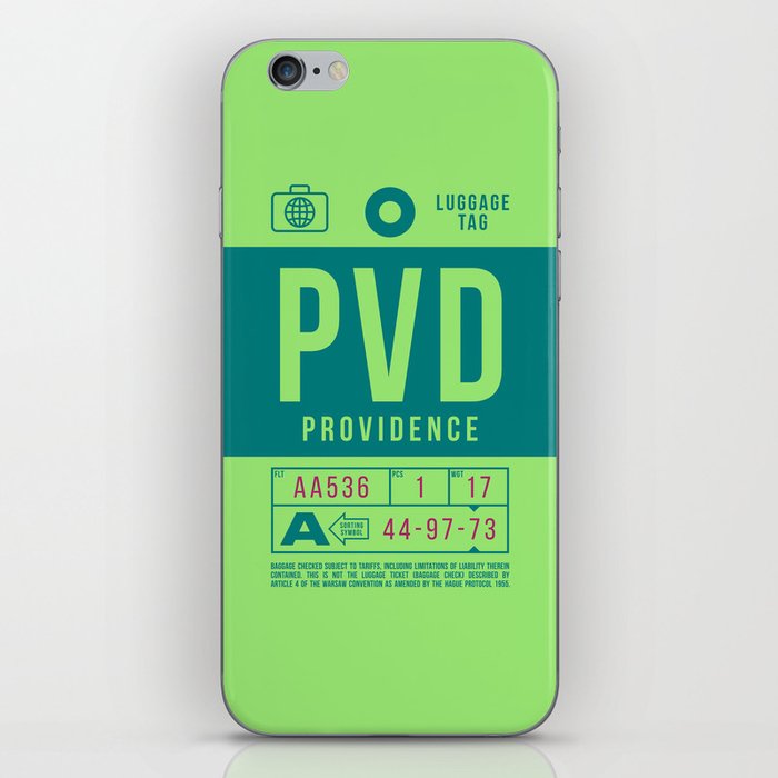 Luggage Tag B - PVD Providence USA iPhone Skin