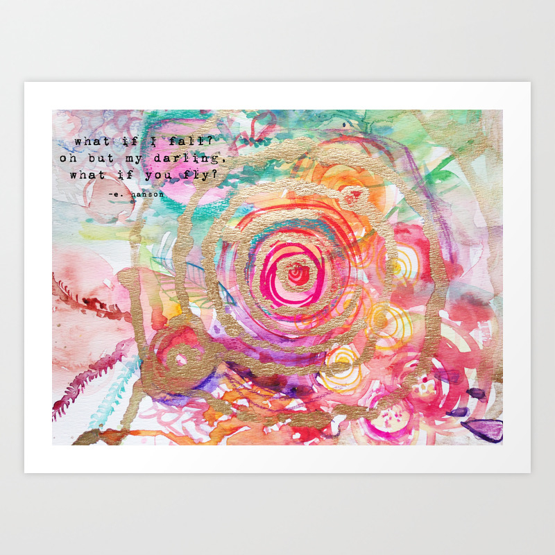 What If I Fall Oh But My Darling What If You Fly E Hanson Art Print By Katharinalucia Society6