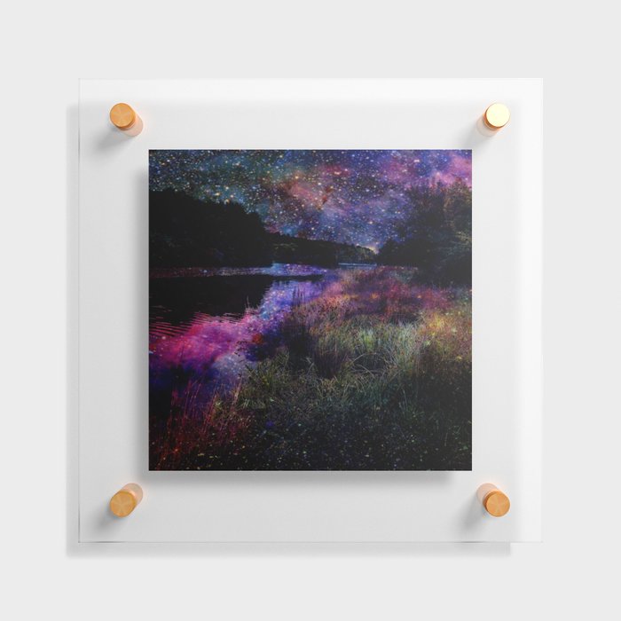 Cosmic river landscape Floating Acrylic Print