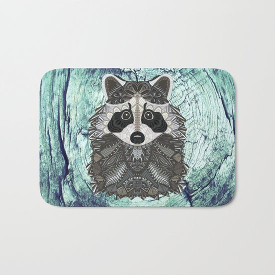Ornate Raccoon Bath Mat