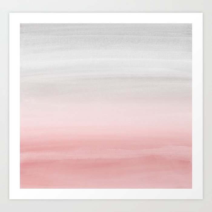 Touching Blush Gray Watercolor Abstract #1 #painting #decor #art #society6 Kunstdrucke Touching Blush Gray Watercolor Abstract #1 #painting #decor #art #society6 Kunstdrucke