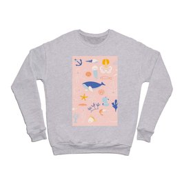 Summer Ocean Pattern Crewneck Sweatshirt