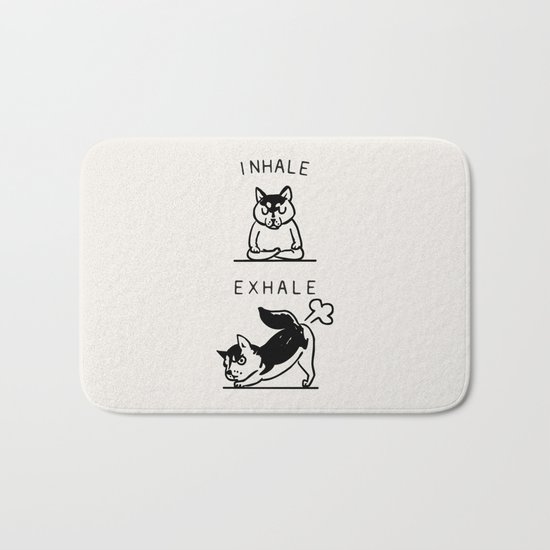 Inhale Exhale Husky Bath Mat