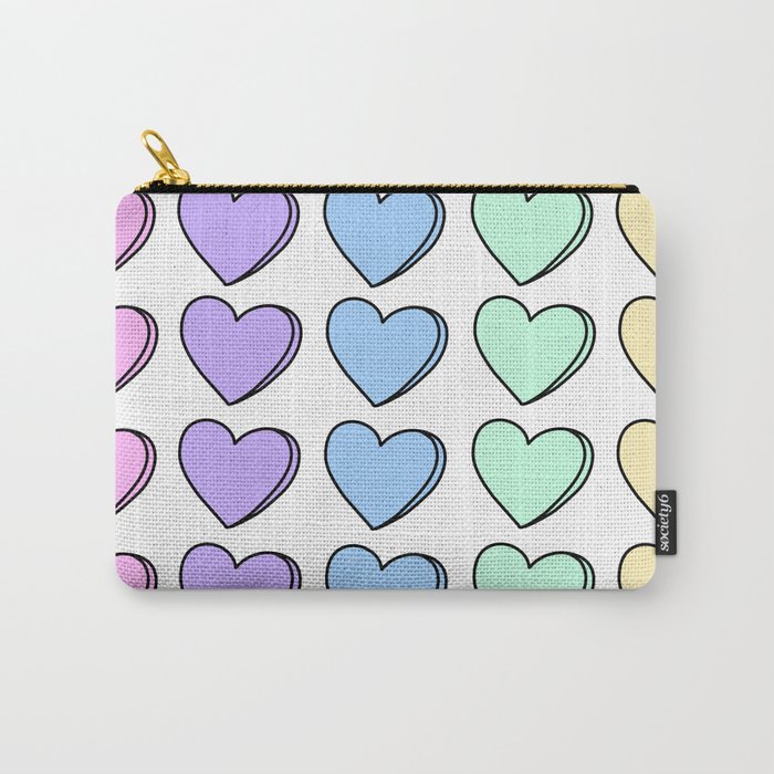 Candy Hearts Carry-All Pouch