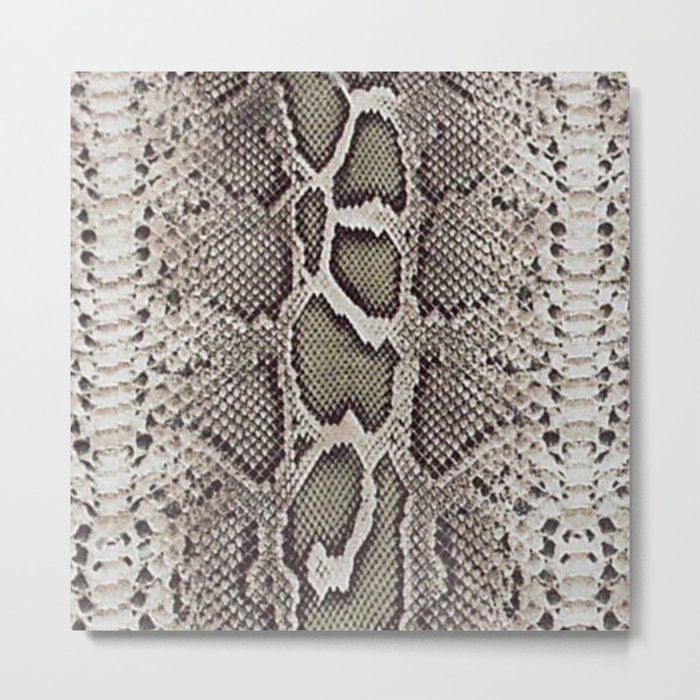 Faux Boa Constrictor Snake Skin Design Metal Print