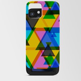Abstract, multicolor, bright pattern of triangles. iPhone Card Case