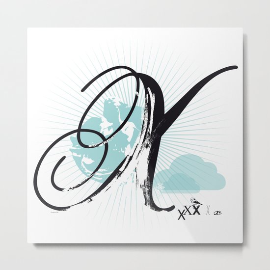 X like Xmas… Metal Print