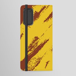 Abstract Charcoal Art Orange Yellow Android Wallet Case