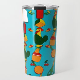 Whimsical Stacks and Knick Knacks - pattern Travel Mug
