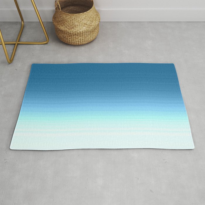 Sea Blue Ombre Rug By Vintageby2sweet Society6