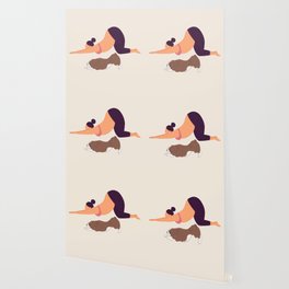 Yoga With Dog 01 Wallpaper