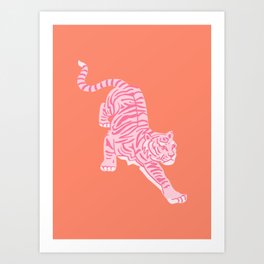 Year of the Tiger - Orange/Pink Art Print